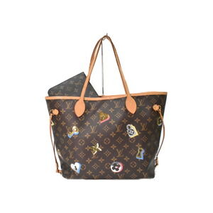 Louis Vuitton Neverfull Monogram Lovelock Brown Pink Tote Bag